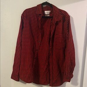Goodfellow & Co Red and Black Plaid Shirt